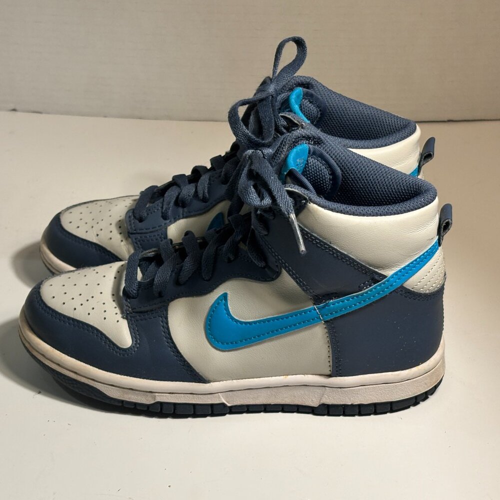 Nike Dunk High GS Sail Marina Blue Midnight Navy DB2179-006 Youth Size 4Y